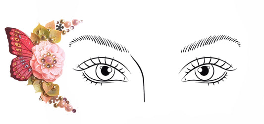 🌙🦋 Lune papillon rose et fleur rose - Collection Gaïa 🍃